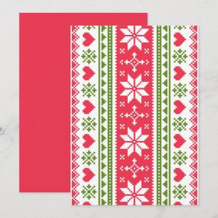 Merry Christmas pattern 3 Holiday Card