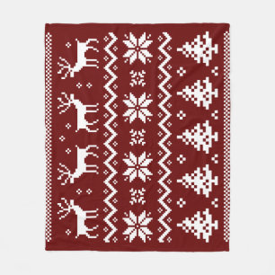 Merry Christmas pattern 4 Fleece Blanket