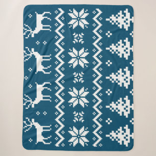 Merry Christmas pattern 4 Sherpa Blanket