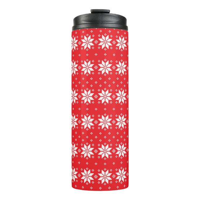 Merry Christmas pattern 5 Thermal Tumbler (Front)
