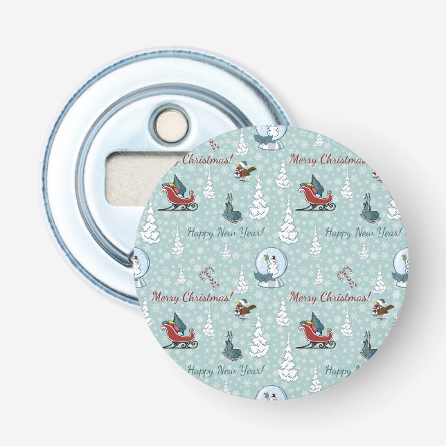Merry christmas pattern bottle opener (Front)