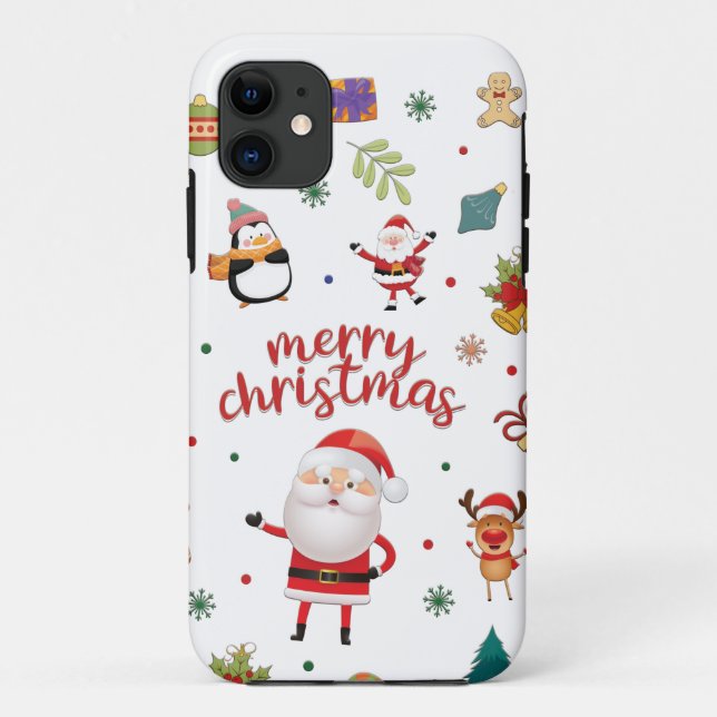 Merry Christmas Pattern Case-Mate iPhone Case (Back)