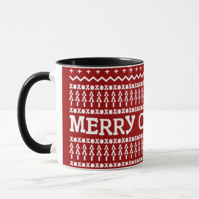 Merry Christmas pattern Mug (Left)
