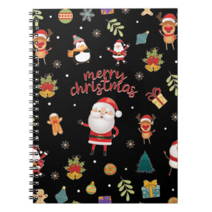 Merry Christmas Pattern Notebook