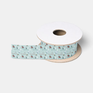 Merry christmas pattern satin ribbon