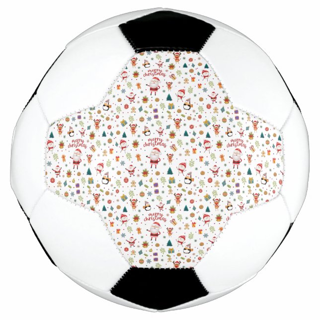 Merry Christmas Pattern Soccer Ball (Front)