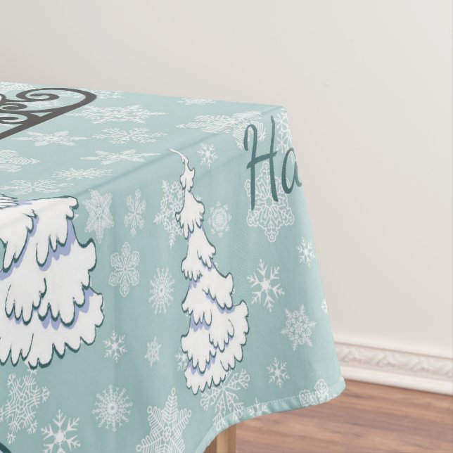 Merry christmas pattern tablecloth (In Situ)