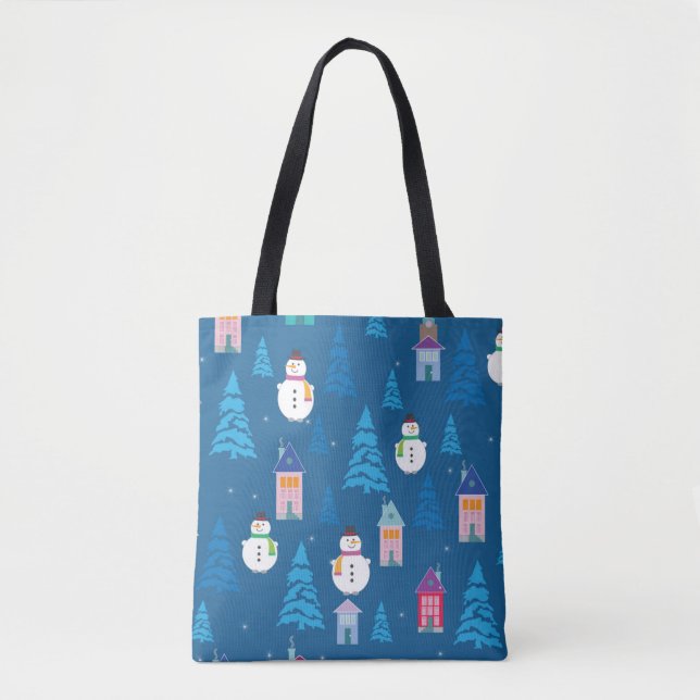 Merry Christmas Pattern Tote Bag (Front)