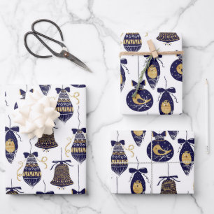 Merry Christmas Pattern Wrapping Paper Sheet