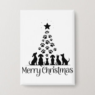 Merry Christmas Paw Tree Dog Lover Cat Lover Mum