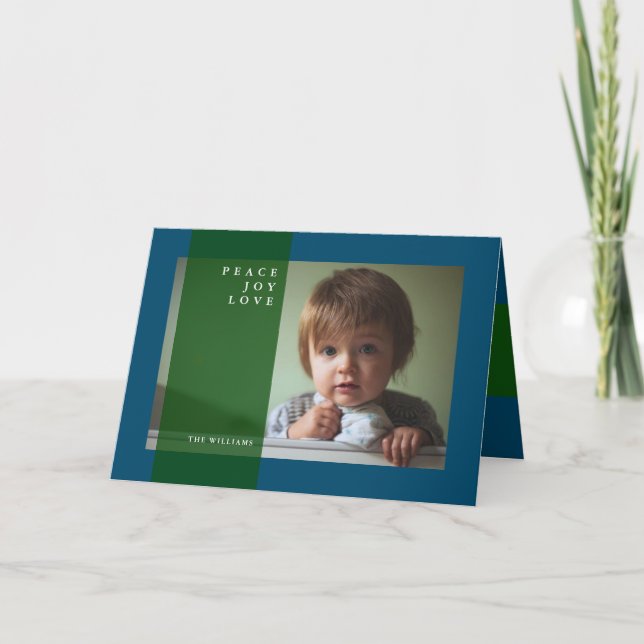 MERRY CHRISTMAS Peace Joy Love Holiday Card (Front)