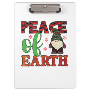 Merry Christmas Peace Of Earth Clipboard