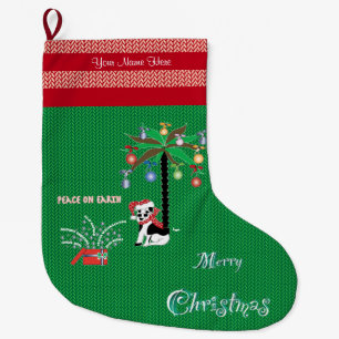 Merry Christmas Peace on Earth Christmas Stocking