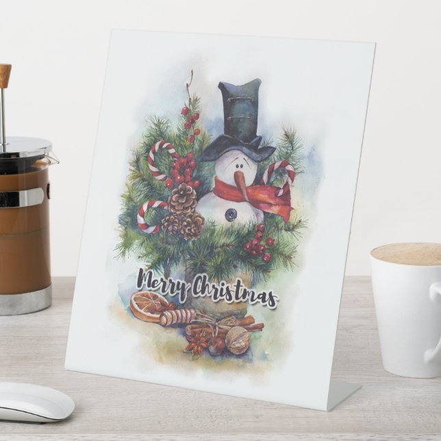 Merry Christmas  Pedestal Sign (In SItu)