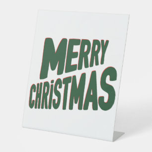 Merry Christmas Pedestal Sign