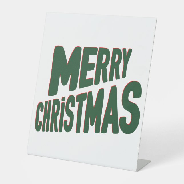 Merry Christmas Pedestal Sign (Front)