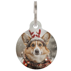 Merry Christmas Pembroke Welsh Corgi Dog Pet Tag