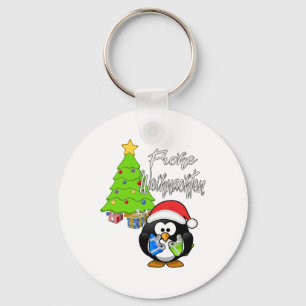 Merry Christmas Penguin Christmas Gift Idea Key Ring