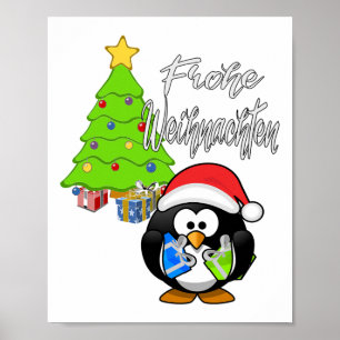 Merry Christmas Penguin Christmas Gift Idea  Poster