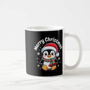 Merry Christmas Penguin Cute Santa Hat Winter Holi Coffee Mug