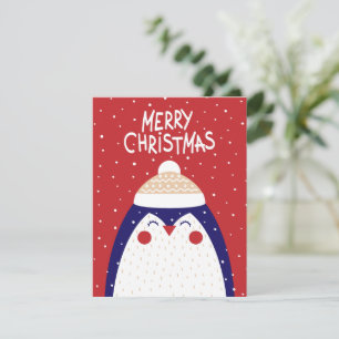 Merry Christmas Penguin Greeting Card