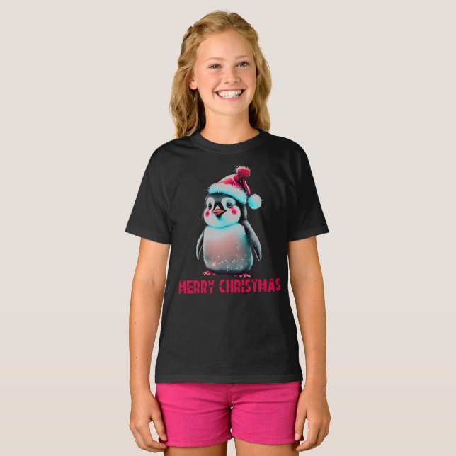 Merry Christmas Penguin Lovers T-Shirt (Front Full)