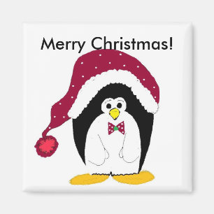 Merry Christmas Penguin - magnet