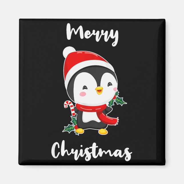 Merry Christmas Penguin  Magnet (Front)