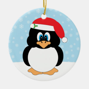 Merry Christmas Penguin Ornament