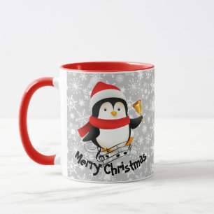 Merry Christmas penguin personalised Mug