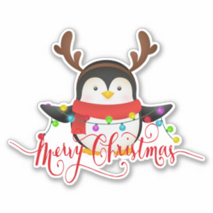 Merry Christmas penguin Sticker