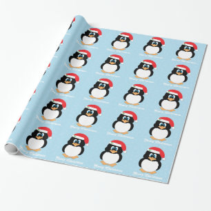 Merry Christmas Penguin Wrapping Paper
