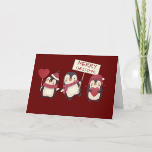 Merry Christmas Penguins  Card