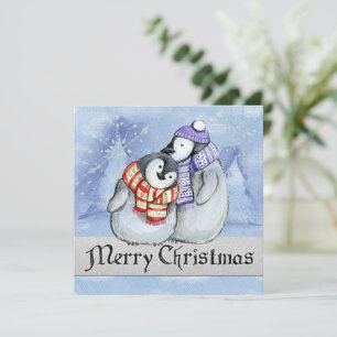 Merry Christmas Penguins Card