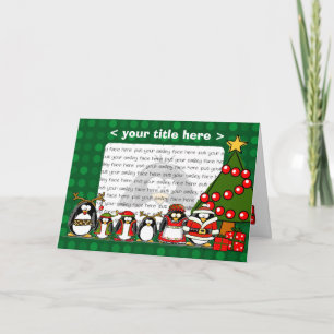 Merry Christmas Penguins Holiday Card