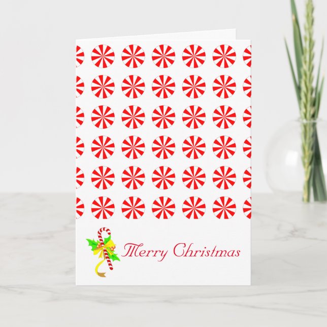 Merry Christmas Peppermint Candy Card (Front)