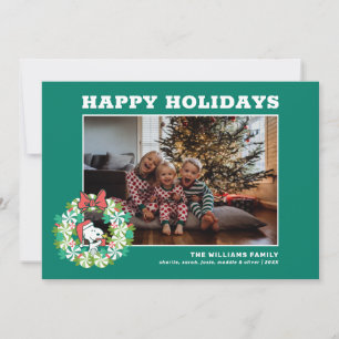 Merry Christmas Peppermint Holiday Wreath Card