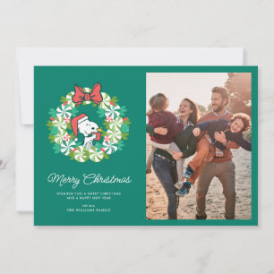Merry Christmas Peppermint Holiday Wreath Card