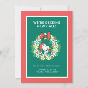 Merry Christmas Peppermint Holiday Wreath Card