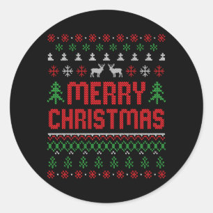 Merry Christmas Performance Classic Round Sticker