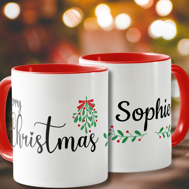 Merry Christmas personal name Mug (Creator Uploaded)