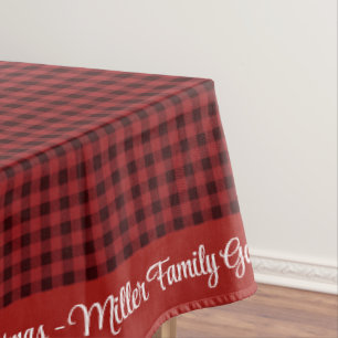 Merry Christmas Personalise Family Name or Text Tablecloth