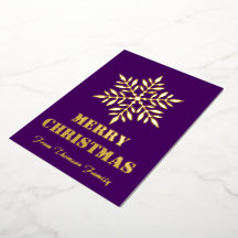 Merry Christmas Personalise Gold Foil Christmas