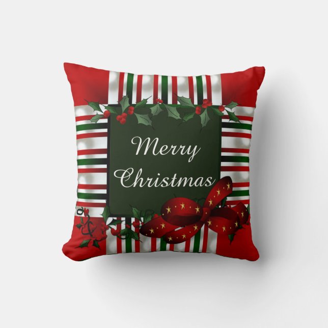 Merry Christmas Personalised Cushion (Front)
