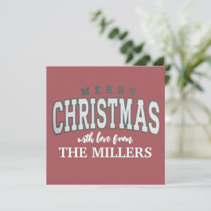 Merry Christmas Personalised Family Party 2025  Card