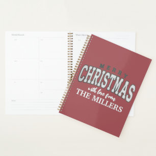 Merry Christmas Personalised Family Party 2025 Planner