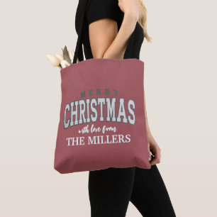 Merry Christmas Personalised Family Party 2025 Tote Bag