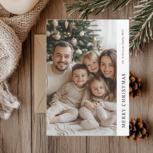 Merry Christmas Personalised Family Photo Card