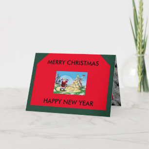 Merry Christmas Personalised Golf Card