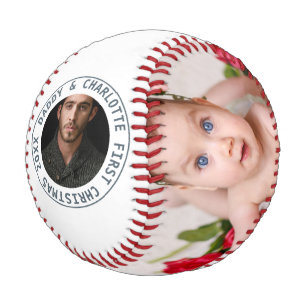 Merry Christmas Personalised One Of A Kind Photo Baseball